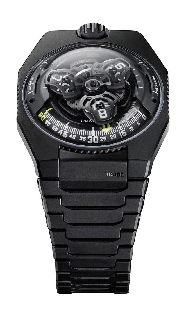 Urwerk UR-100V Full Black Titanium Jacket Men's watch