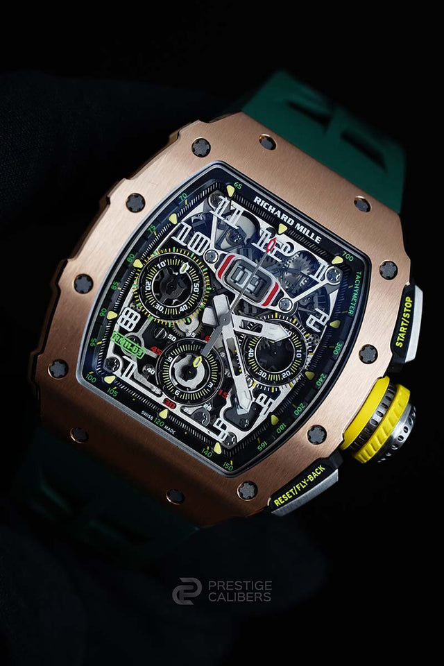 Richard Mille RM 11-03 自动上链飞返计时男士腕表 红金
