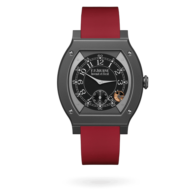 F.P.Journe Élégante 48 Titalyt Black Dial Red strap