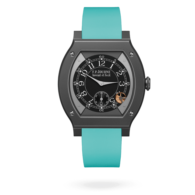 F.P.Journe Élégante 48 Titalyt Black Dial Turquoise strap
