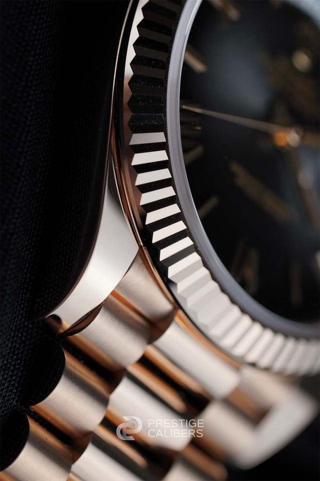 Close-up of a Rolex 228235-0055 from left side 