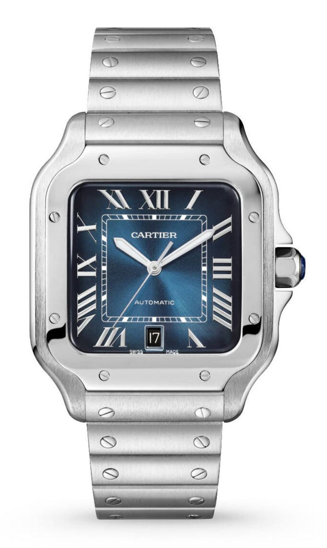 Cartier Santos-Dumont Men's watch WSSA0030 Large Blue Model