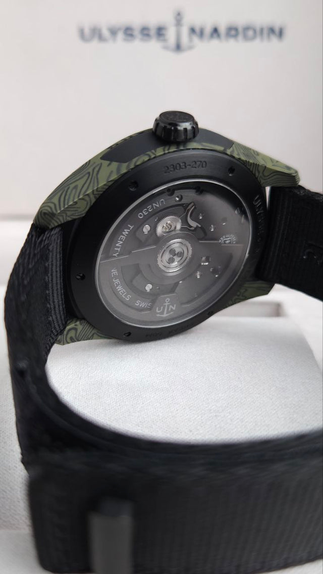 Ulysse Nardin Freak [X OPS] – 43 mm Titanium & Carbon Men’s Watch with Flying Carousel Movement 2303-270-2A-KAKI/0B