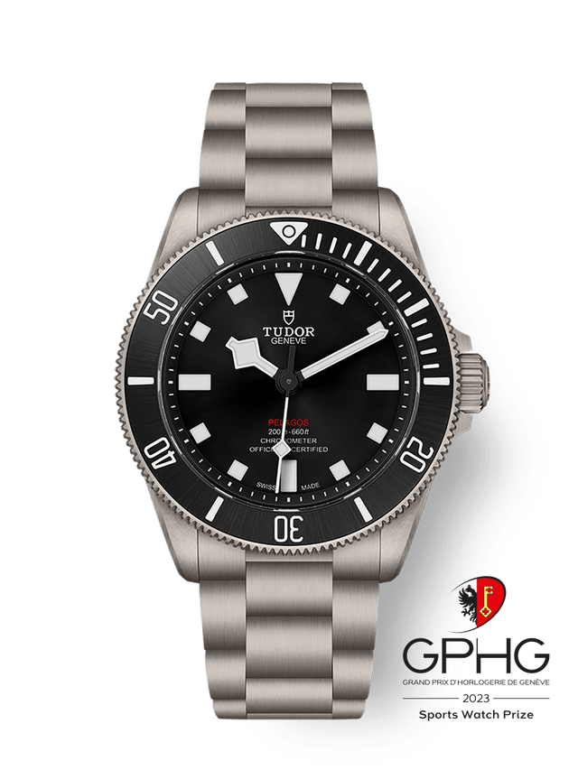 Tudor Pelagos 39 M25407N-0001, 39 mm titanium dive watch with black dial, black ceramic bezel and titanium bracelet