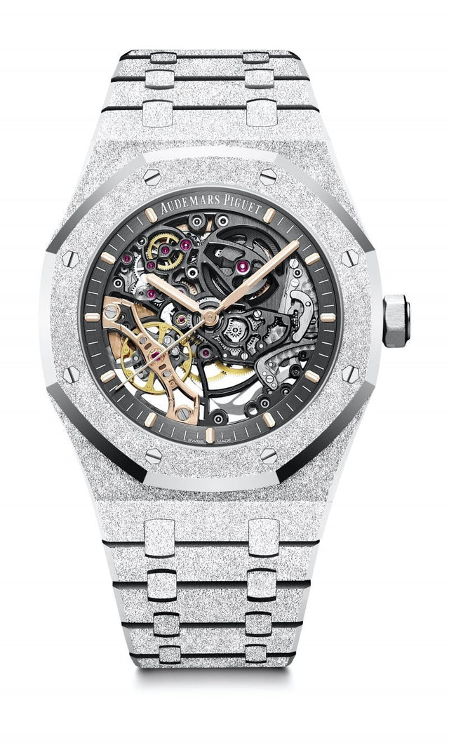 Audemars Piguet Royal Oak Frosted Gold Double Balance Wheel Openworked Woman's Watch 15407BC.GG.1224BC.01