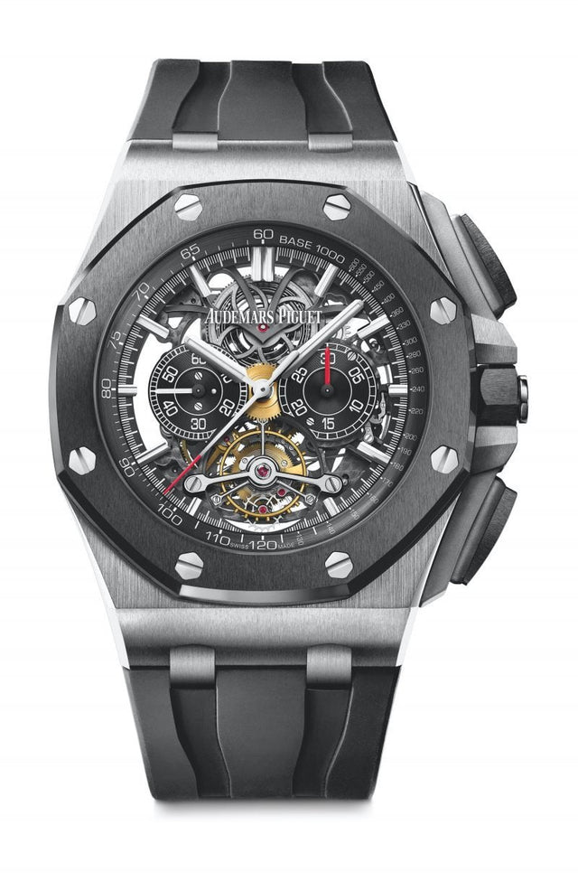 Audemars Piguet Royal Oak OffshoreTourbillon Chronograph Openworked Men's Watch 26348IO.OO.A002CA.01