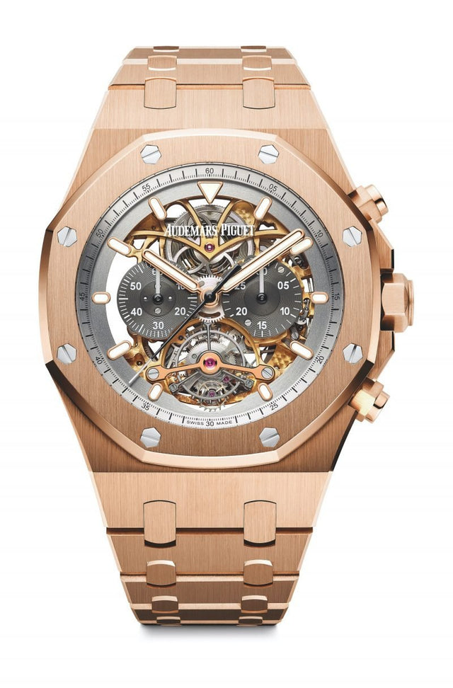 Audemars Piguet Royal Oak Tourbillon Chronograph Openworked Men's Watch 26347OR.OO.1205OR.01