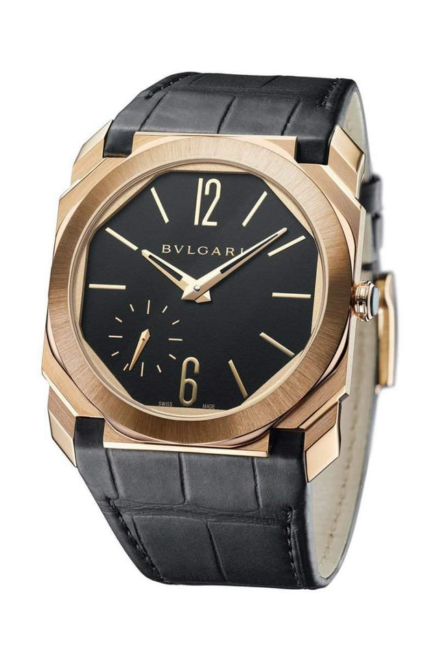 Bvlgari Octo Finissimo Automatic Satin-Polished Rose Gold Men's Watch 103286