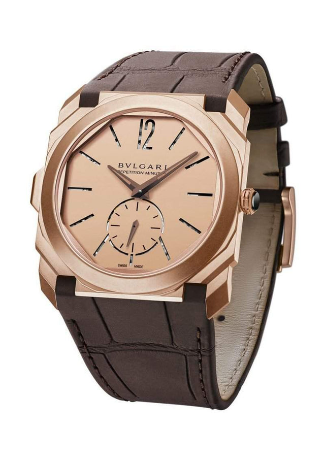 Bvlgari Octo Finissimo Minute Repeater In Sandblasted Rose Gold Men's Watch 103279