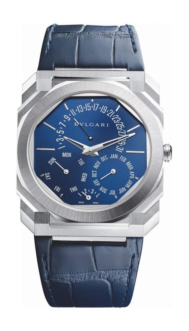 Bvlgari Octo Finissimo Perpetual Calendar Platinum Men's Watch 103463