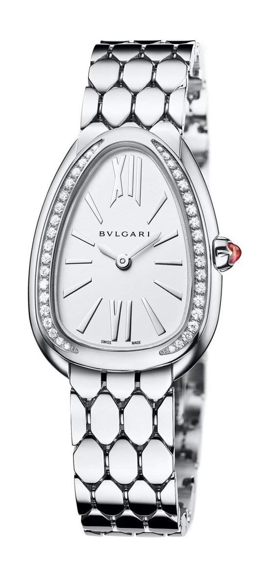 Bvlgari Serpenti Seduttori Steel And Diamonds Woman's Watch 103361