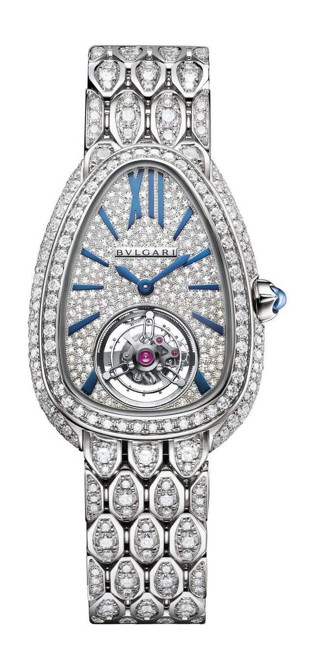 Bvlgari Serpenti Seduttori Tourbillon White Gold And Full Diamonds Woman's Watch 103262