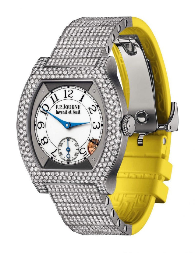 F.P.Journe 35mm élégante 40 Titanium 12 Rows of Diamonds with Set Bracelet Woman's Watch