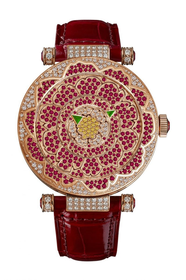 Franck Muller Double Mystery Peony Woman's Watch 39 DM D CD PEO RG 5N