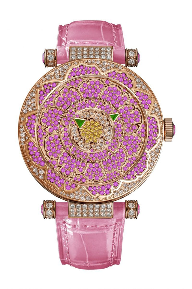 Franck Muller Double Mystery Peony Woman's Watch 39 DM D CD PEO RS 5N
