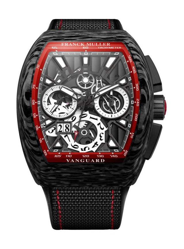 Franck Muller Vanguard Skeleton Grande Date Chronograph Men's Watch V45 CC GD SQT CARB NR (NR)