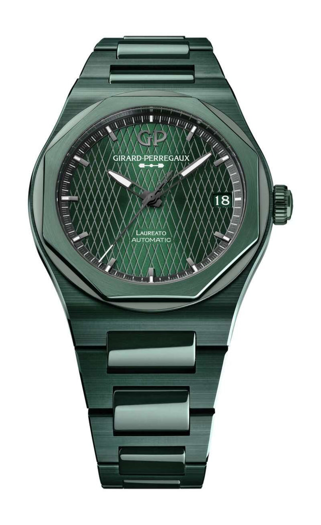 Girard-Perregaux Laureato Green Ceramic Aston Martin Edition Men's Watch 81010-32-3081-1CX