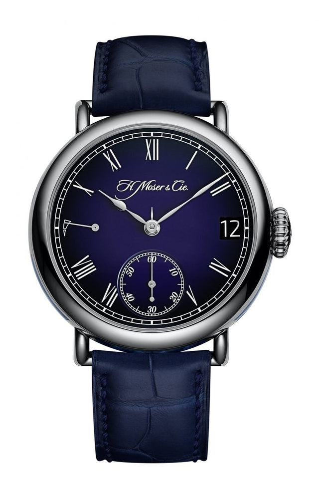 H. Moser & Cie Heritage Perpetual Calendar Midnight Blue Enamel Men's Watch 8800-0203
