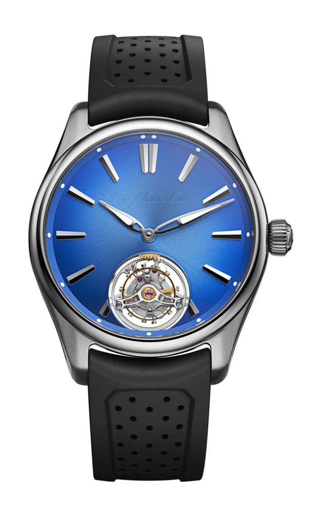 H. Moser & Cie Pioneer Tourbillon Arctic Blue Men's Watch 3804-1208
