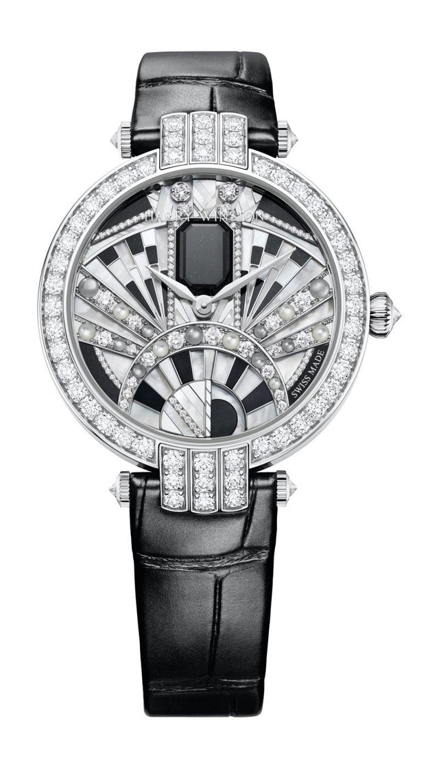 Harry Winston Premier Majestic Art Deco Automatic 36mm Woman's Watch PRNAHM36WW033
