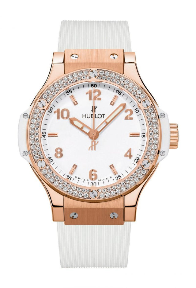 Hublot Big Bang Gold White Diamonds Woman's Watch 361.PE.2010.RW.1104