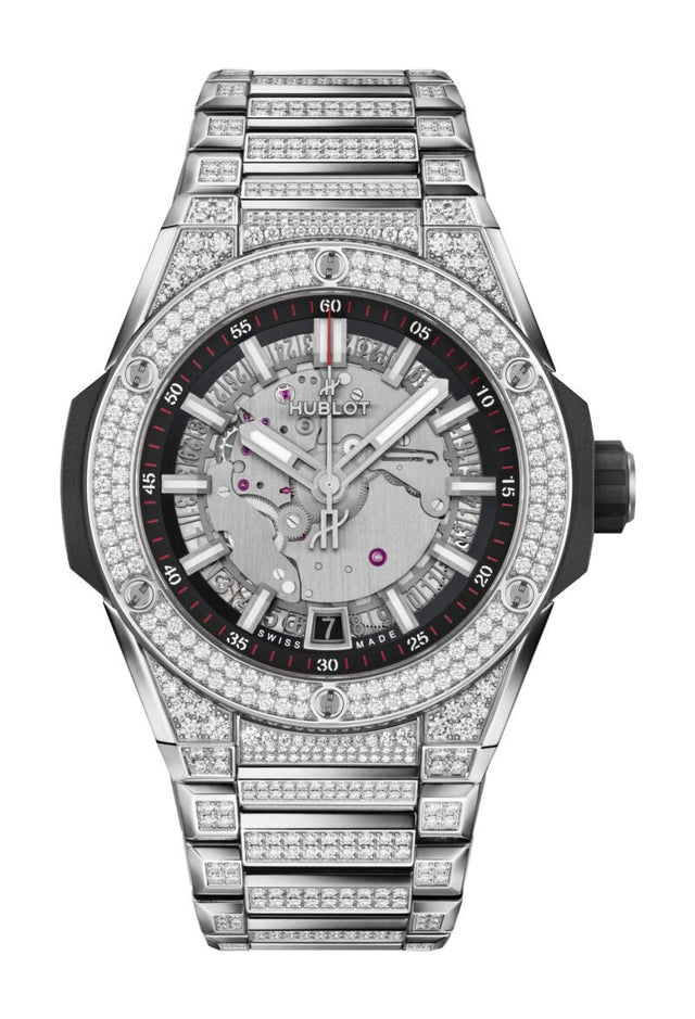 Hublot Big Bang Integrated Time Only Titanium Pavé Men's Watch 456.NX.0170.NX.3704