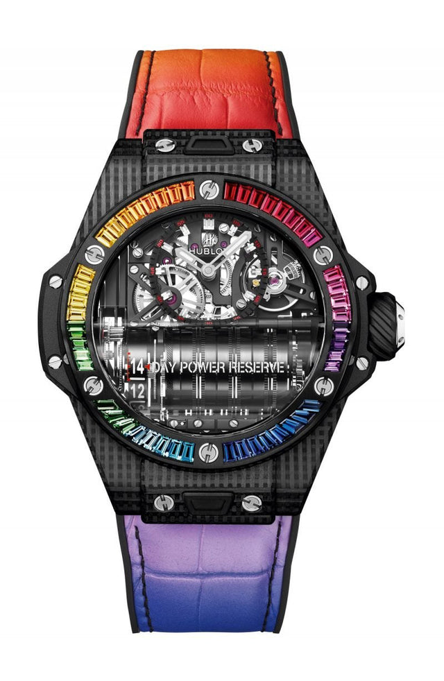 Hublot Big Bang MP-11 Power Reserve 14 Days 3D Carbon Rainbow Men's Watch 911.QD.0123.LR.4099