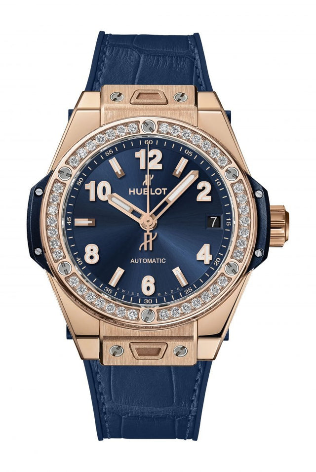 Hublot Big Bang One Click King Gold Blue Diamonds Men's Watch 465.OX.7180.LR.1204