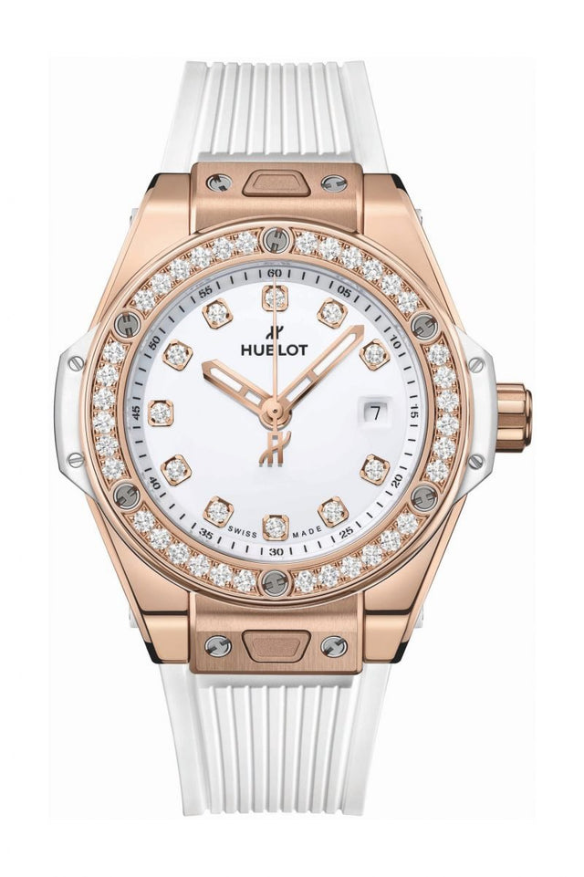 Hublot Big Bang One Click King Gold White Diamonds Woman's Watch 485.OE.2210.RW.1204