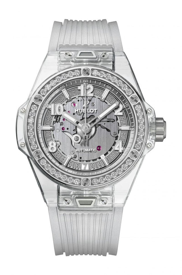 Hublot Big Bang One Click Sapphire Diamonds Woman's Watch 465.JX.4802.RT.1204