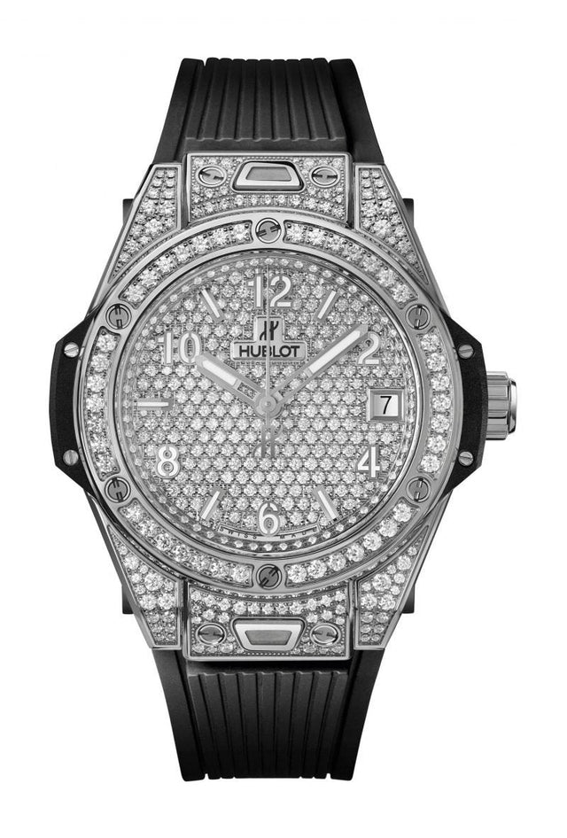 Hublot Big Bang One Click Steel Full Pavé Woman's Watch 465.SX.9010.RX.1604