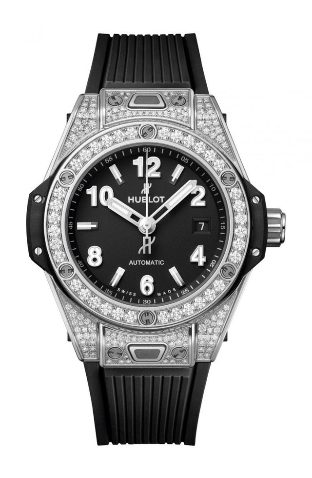 Hublot Big Bang One Click Steel Pavé 33mm Woman's Watch 485.SX.1170.RX.1604