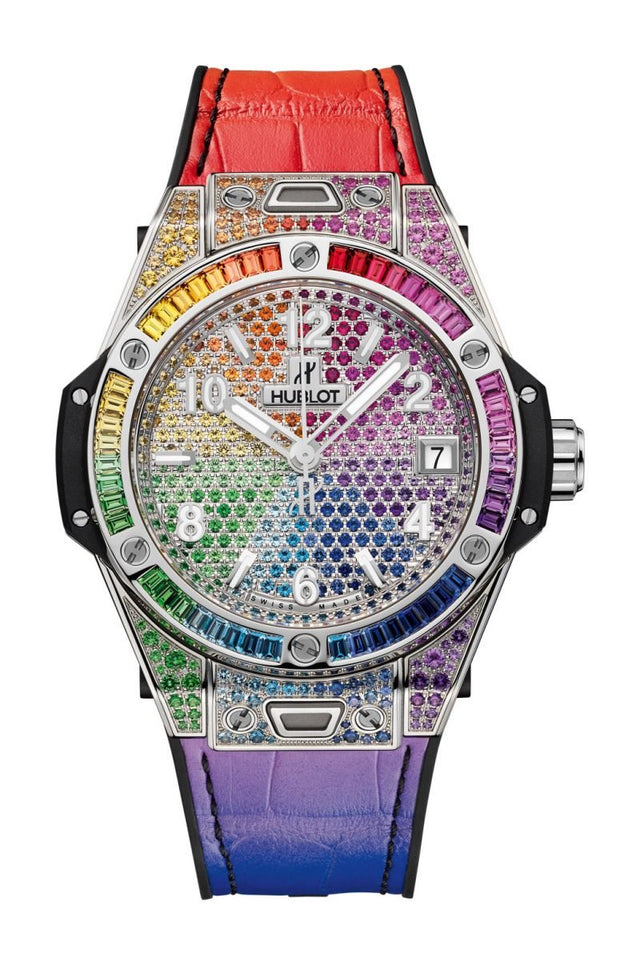 Hublot Big Bang One Click Steel Rainbow Men's Watch 465.SX.9910.LR.0999