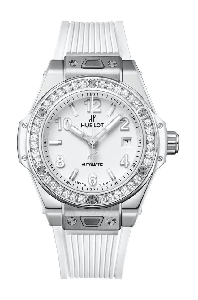 Hublot Big Bang One Click Steel White Diamond 33mm Woman's Watch 485.SE.2010.RW.1204