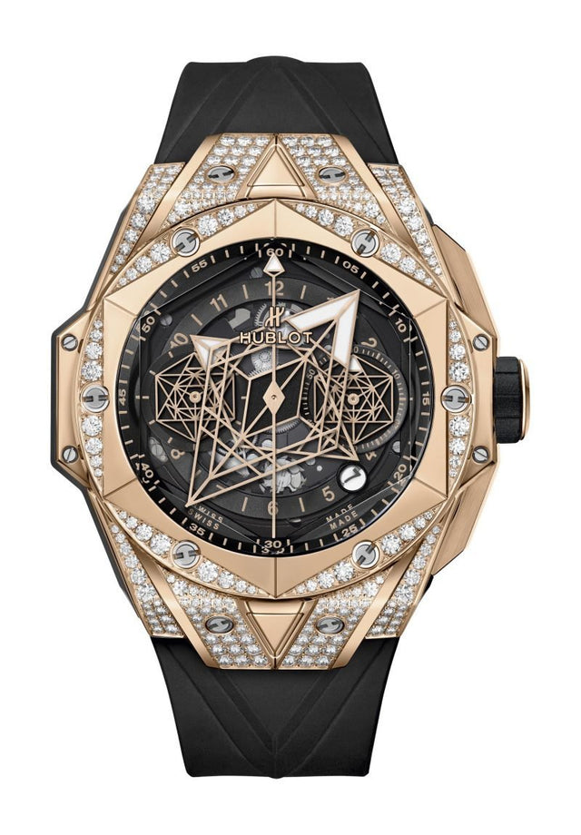 Hublot Big Bang Sang Bleu II King Gold Pavé Men's Watch 418.OX.1108.RX.1604.MXM20