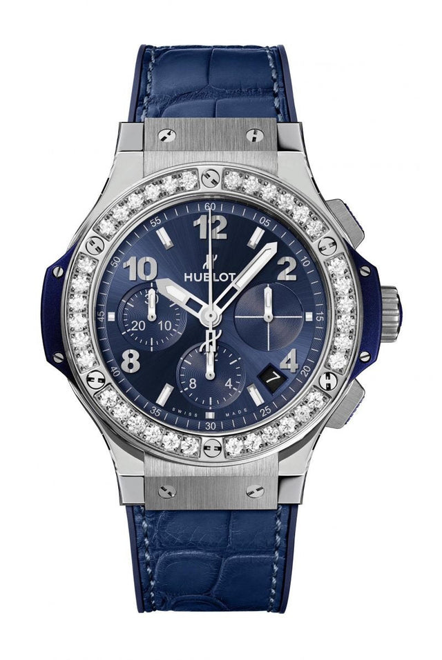 Hublot Big Bang Steel Blue Diamonds Woman's Watch 341.SX.7170.LR.1204