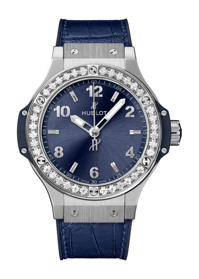 Hublot Big Bang Steel Blue Diamonds Woman's Watch 361.SX.7170.LR.1204