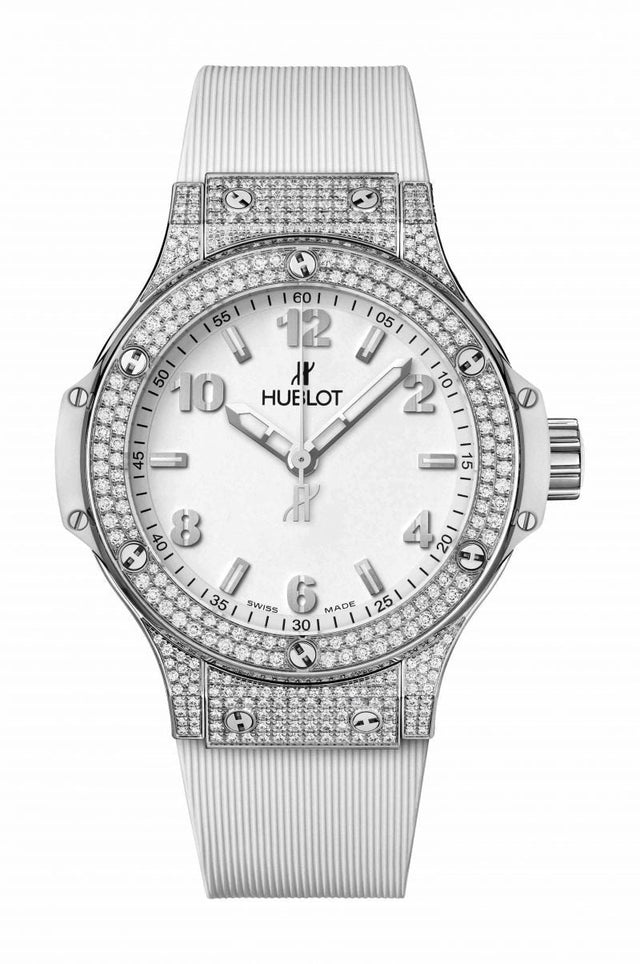 Hublot Big Bang Steel White Pavé Woman's Watch 361.SE.2010.RW.1704