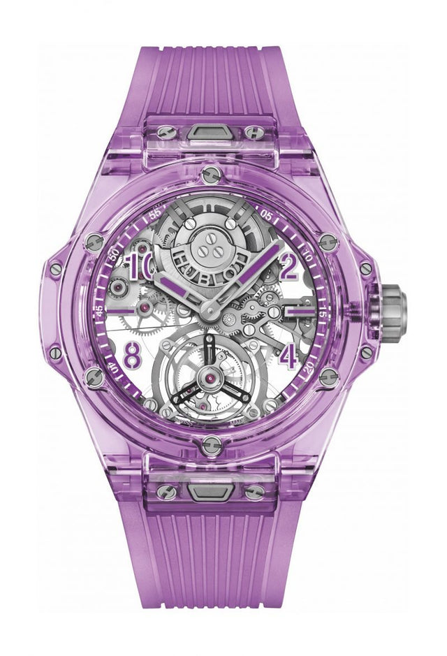 Hublot Big Bang Tourbillon Automatic Purple Sapphire Men's Watch 429.JM.0120.RT