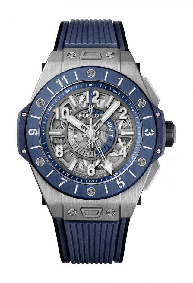 Hublot Big Bang Unico Gmt Titanium Blue Ceramic Men's Watch 471.NL.7112.RX