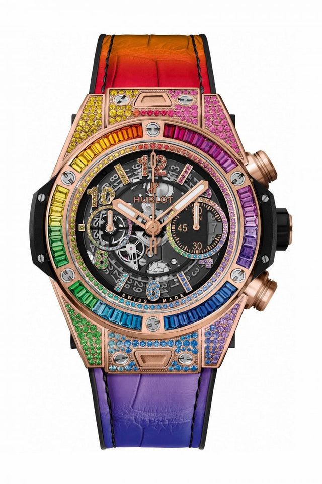 Hublot Big Bang Unico Rainbow King Gold Men's Watch 411.OX.9910.LR.0999