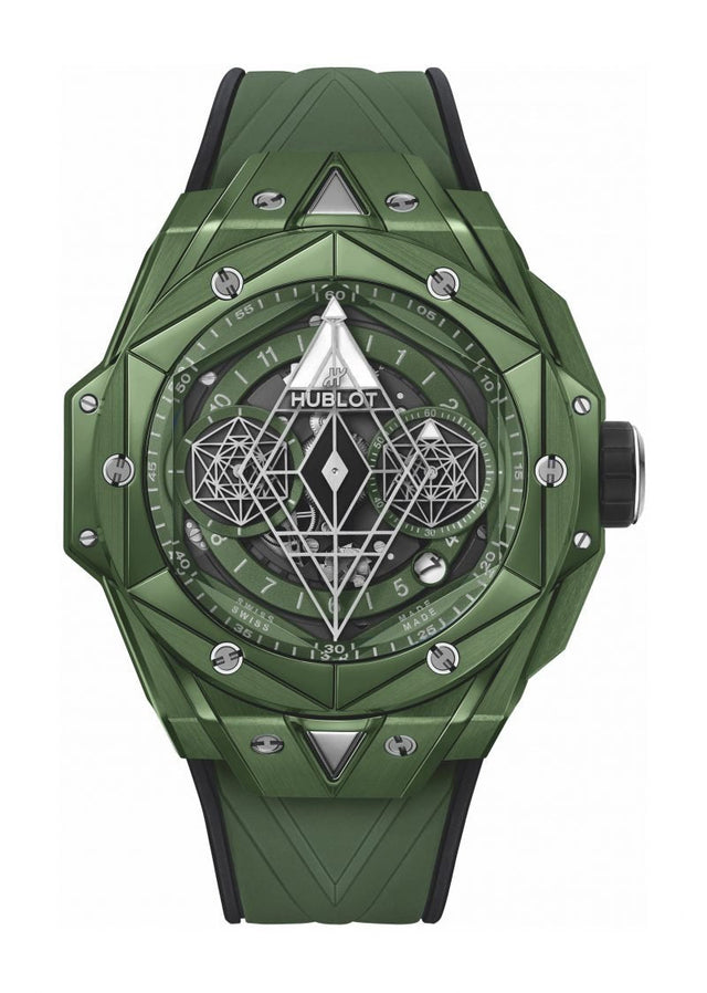 Hublot Big Bang Unico Sang Bleu II Green Ceramic Men's Watch 418.GX.5207.RX.MXM22