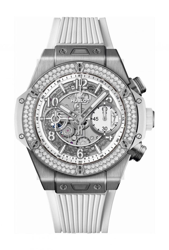 Hublot Big Bang Unico Titanium White Diamonds Men's Watch 441.NE.2010.RW.1104