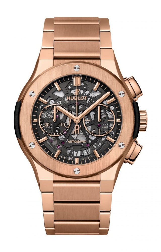 Hublot Classic Fusion Aerofusion Chronograph King Gold Bracelet Men's Watch 528.OX.0180.OX