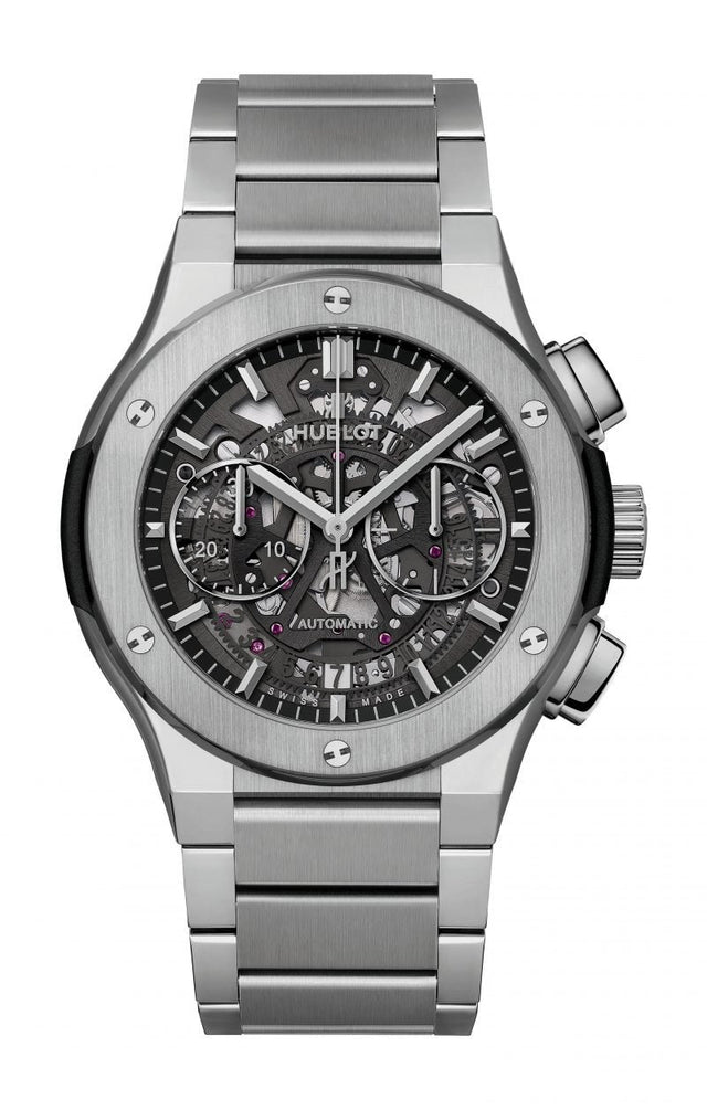 Hublot Classic Fusion Aerofusion Chronograph Titanium Bracelet Men's Watch 528.NX.0170.NX