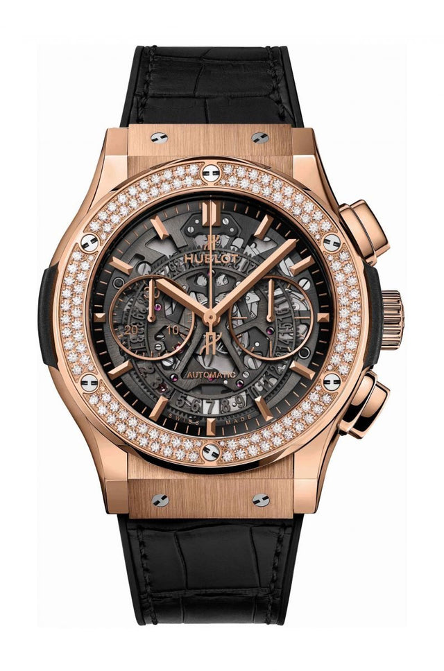 Hublot Classic Fusion Aerofusion King Gold Diamonds Men's Watch 525.OX.0180.LR.1104