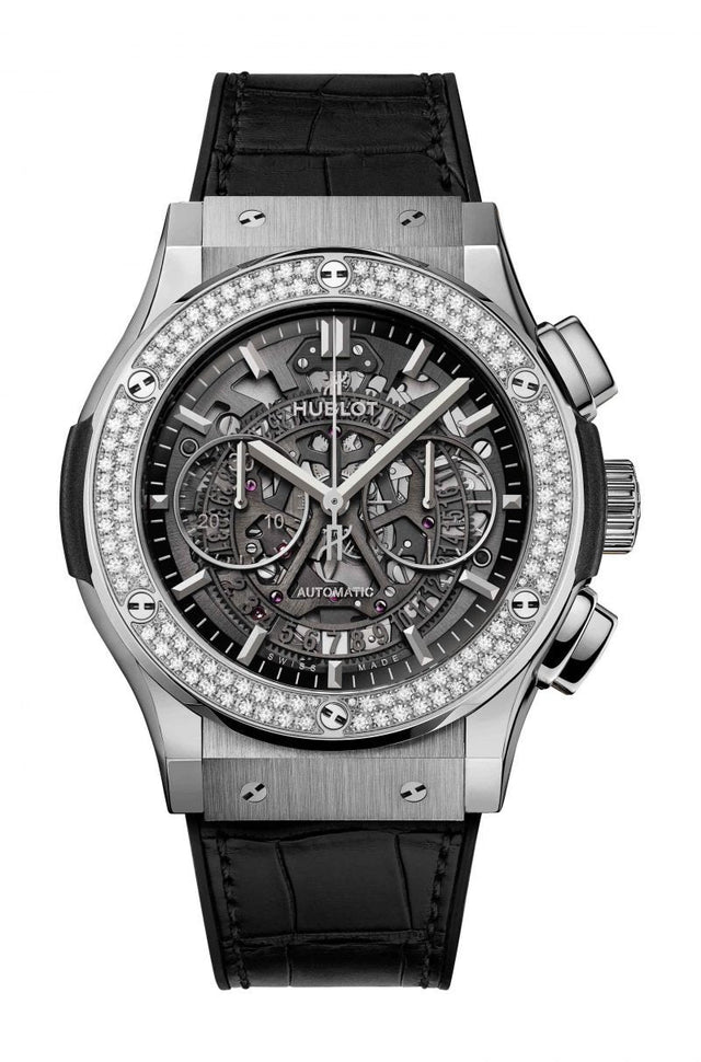 Hublot Classic Fusion Aerofusion Titanium Diamonds Men's Watch 525.NX.0170.LR.1104