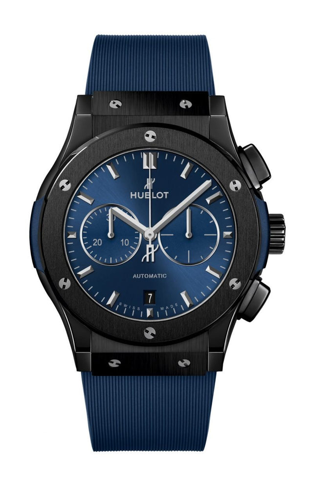 Hublot Classic Fusion Ceramic Blue Chronograph Men's Watch 521.CM.7170.RX