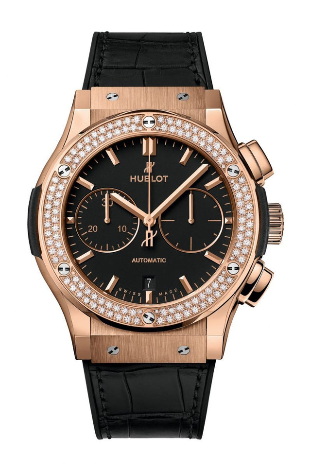 Hublot Classic Fusion Chronograph King Gold Diamonds Men's Watch 541.OX.1181.LR.1104