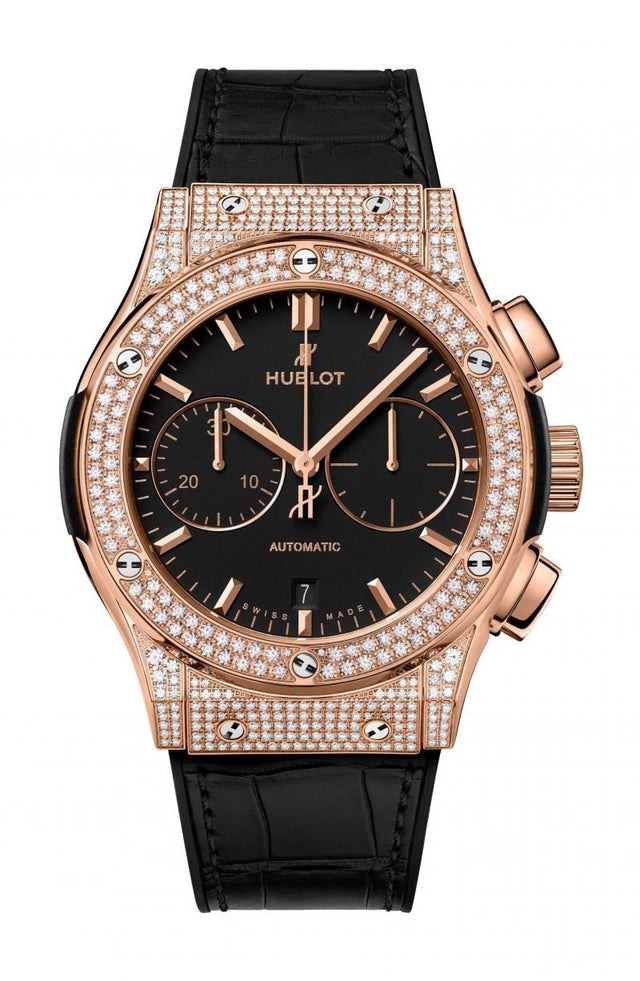 Hublot Classic Fusion Chonograph King Gold Pavé Men's Watch 521.OX.1181.LR.1704